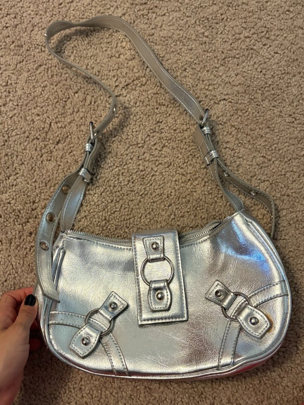 Pacsun Silver Shoulder Bag Good Condition